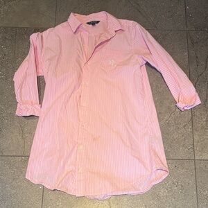 Ralph Lauren Pink Striped Casual Shirt